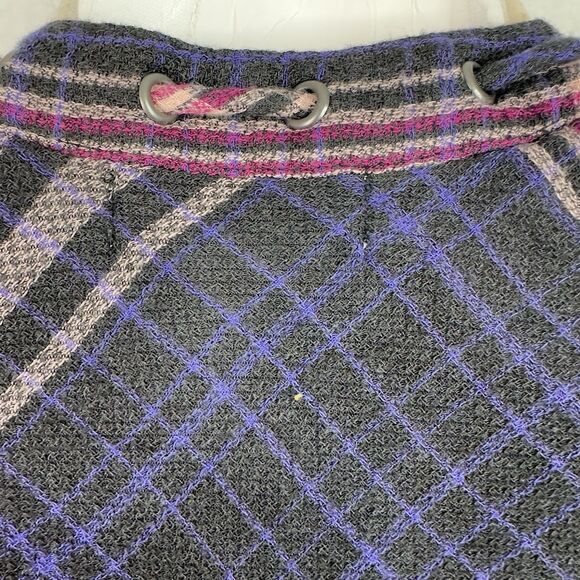 Cloth & Stone Anthropologie Plaid Tunic Shirt Dress High‎ Low Hem Grunge Revival - Picture 11 of 16